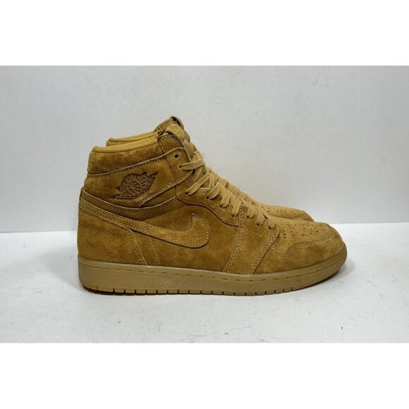 Air Jordan 1 Retro High OG Sneakers Men's Size 10 Wheat Brown Suede 555088-710 - Picture 1 of 8